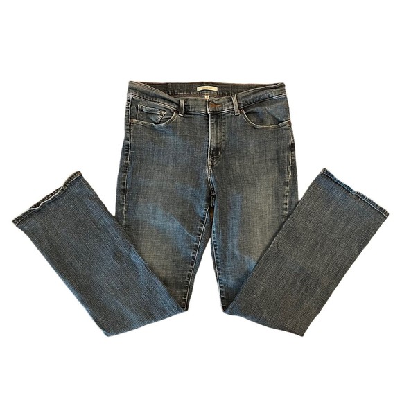 Levi's Classic Boot Blue Mid Rise Denim Jeans Stretch Size 10 - Picture 1 of 6